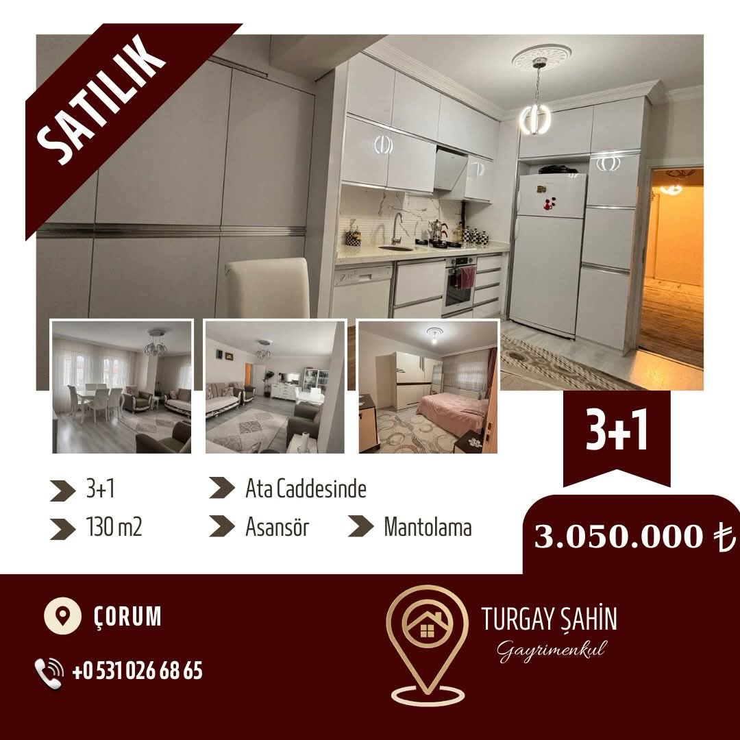 Ata Caddesi – Hicret Camii Yakını Fırsat Satılık 3+1 Daire