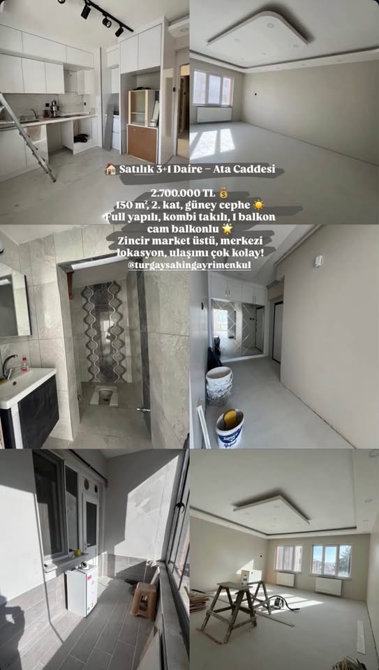 Satılık 3+1 Daire – Ata Caddesi